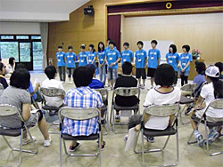 盛岡大学学生ボランティアのみなさんの歓迎
